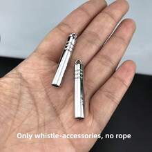 2pcs Titanium Alloy Emergency Whistles, - Loud, Durable Outdoor Hiking, Camping And Adventure Sports Survival Gear - Multicolor - View 2