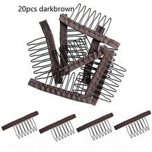 20 Pcs/Lot Lace Wig Clips Steel 7 Teeth 5 Colors Polyester Durable Cloth Wig Combs For Hairpiece Caps Wig Accessories Tools - 7 Teeth Lace Wig Clips - View 10