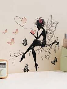 Various Watercolor Fairy, Wheat Field, Lion, Fish Toilet Stickers - Waterproof, Moisture-Proof, Removable Self-Adhesive Stickers, Fairy Tale, Pastoral, Ocean Art Style, DIY Free Combination Decals, Bathroom Toilet Lid And Wall Decoration - Toilet Stickers - View 3