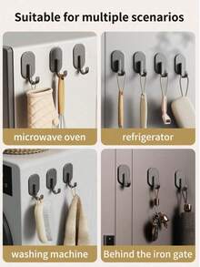 High-Strength Magnetic Refrigerator Hooks, Easy To Install, Durable And Rust-Resistant, Wall-Mounted Design, Wear-Resistant, Suitable For Kitchen, Behind Door, Refrigerator Wall Storage And Other Home Storage Scenarios - Multicolor - View 9