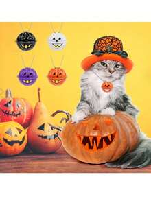 5pcs Metal Halloween Pumpkin Bells - Handmade Bell Hanging Decor, Orange & Black Jack-O'-Lantern Design, Suitable For DIY Crafts, Pet Collars, Home Party Decoration, Keychain Accessories, Ghost Party Accessories, Halloween, Thanksgiving, Harvest Festival Gift Pendants - Multiple Styles - View 8