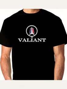Camiseta para hombre vintage Valiant AP5 AP6 VC VE VG VH VF con emblema en la espalda, ideal para entusiastas de coches clásicos, con diseño de logo Valiant, camiseta casual de manga corta c - Negro - Ver 1