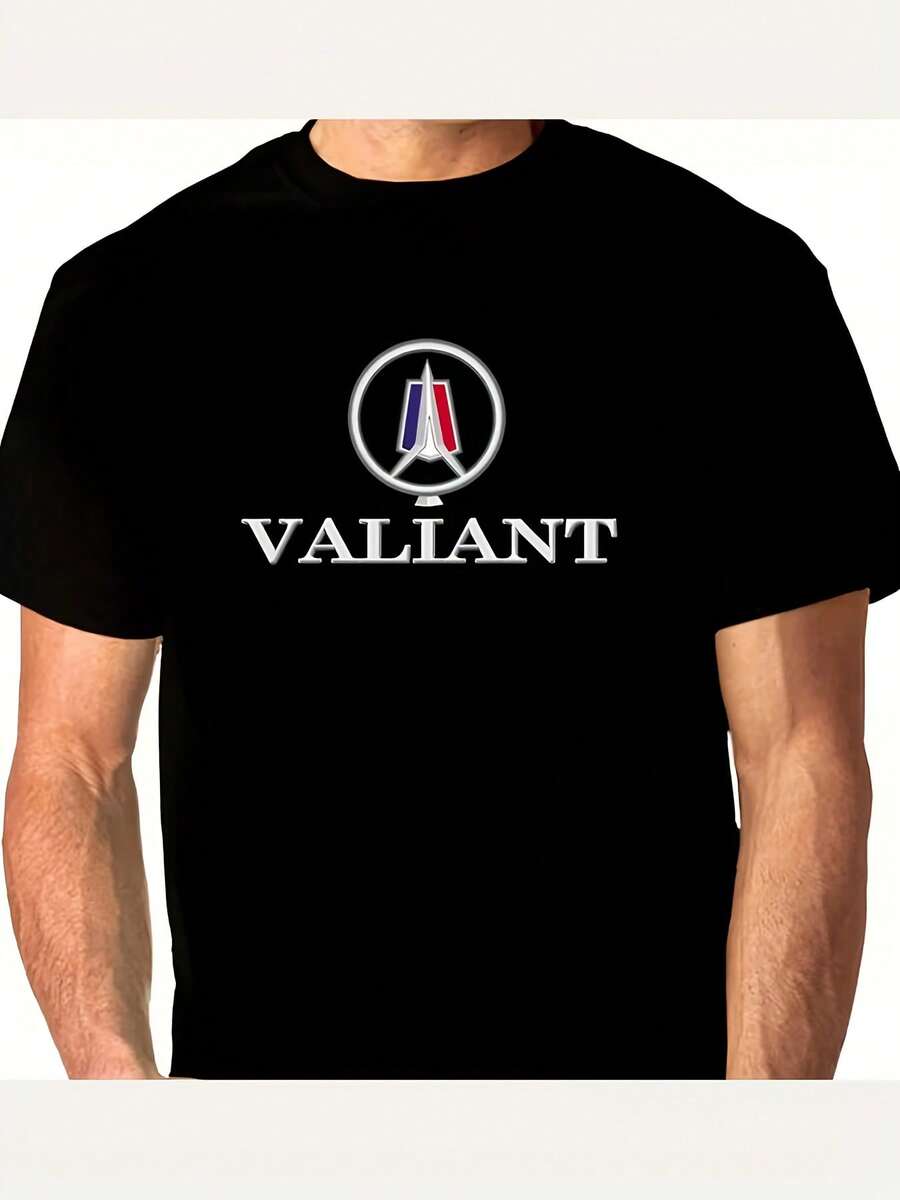 Camiseta para hombre vintage Valiant AP5 AP6 VC VE VG VH VF con emblema en la espalda, ideal para entusiastas de coches clásicos, con diseño de logo Valiant, camiseta casual de manga corta c - Negro - Ver 1