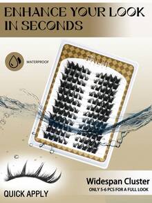 120/144pcs PALM LASHES Fox Eye Pointed Cluster False Eyelashes, Manga Fairy Style, Thin & Long, Graduated Cat Eye Single Cluster, DIY Dense Anime Lash Extensions - View 8