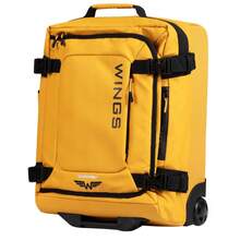 W WINGS Large Compression Soft Suitcase 28" 24" 20" Inch ROOK | Travel Bag Luggage Polyester Zipper High Quality, Waterproof, Telescopic Handle Wheels YELLOW - Yellow - View 14