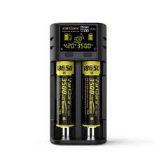 VariCore VCR2 Smart Battery Charger, Supports 3.7V Li-Ion 18650 21700 26650, 3.2V LiFePO4 32700, 1.2V NiMH AA AAA Battery Capacity Testing - Black - View 9