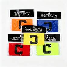 1pc Captain Football Match Armband, Wrap-Around C-Shaped Badge, Suitable For Running, Sports And Football Training. - Green - View 9