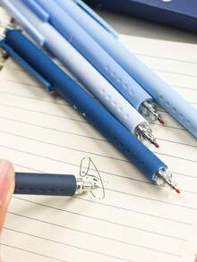 5pcs Moon And Star Pattern Retractable Gel Pens, Minimalist Multifunctional Gel Ballpoint Pen Set, Suitable For Drawing, Writing, Back To School Season - Multicolor - View 3