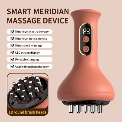 Rechargeable Scraping Massager, Vibration Hot Compress Body Brush, Muscle Relaxation & Body Shaping Massage Tool For Daily Skin Care