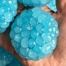 1pc Transparent Pink/Blue Grape Cluster Squeeze Ball, Transparent Bead Fruit Shaped Stress Relief Fingertip Toy, Soft TPR Material Anxiety Relief Toy, Ideal Birthday Gift, Holiday Gift, Couple Gift, Daily Gift, Party Favor, Essential For Stress Relief - one-size - View 14