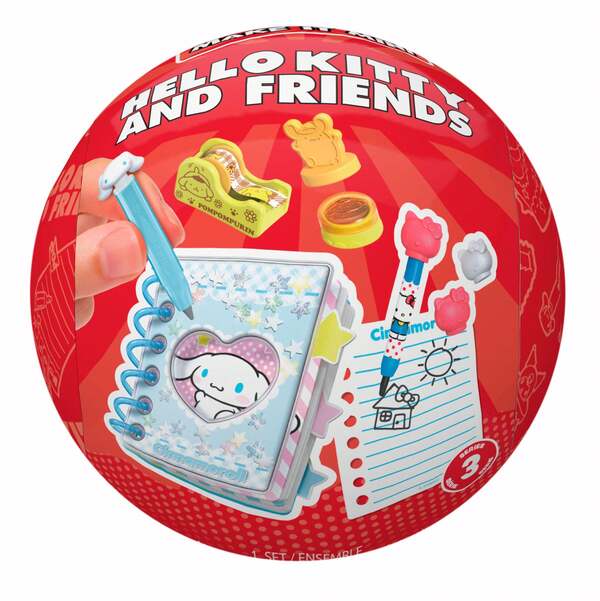 MGA Entertainment MGA's Miniverse Make It Mini Hello Kitty And Friends Series 3 Mini Collectibles, Sanrio, Retro Stationery Replicas, Crafts, DIY(Random)