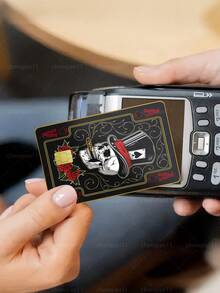 1pc Magician Ace Of Spades Credit Card Sticker Privacy Protection Card Skin, Rose Skull Poker Card Birthday Gift PVC Material Anti-Fingerprint Anti-Scratch Wear-Resistant Card Sleeve, Suitable For Men, Women, Couples, Small Chip Cards, Bank Cards, Credit Cards, Transit Cards, Student Campus Cards Personalized DIY - Type a - View 7