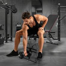 Bowose Adjustable Weight Workout Bench With Leg Extension And Preacher Pad, Multifunctional Foldable Workout Bench Press For Home Gym, Incline Decline Gym Sit Up Bench Press For Full Body Strength Training - Black - View 4