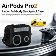 1pc Creative Radio Design TPU Soft Protective Case With Lock Buckle Stand For Airpodspro3 Bluetooth Earphones 4th Gen - Multicolor - View 1