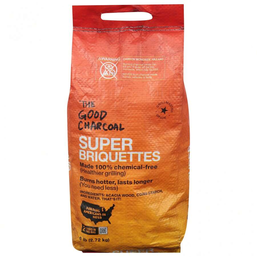 The Good Charcoal Super Briquettes For Grilling, No Chemicals Or Fillers, Sustainably Made, 6 Pound Bag - 1 - View 1