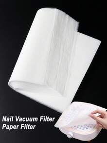 100pcs Nail Vacuum Filter Set Nail Art Dust Collector Filter Paper Disposable Manicure Mat Dustproof Replace Nail Art Vacuum Cleaner Filter Paper - Multicolor - View 8