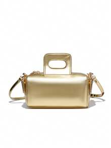 European Vintage Clasp Baguette Bag - Gold - View 5