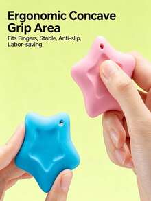 4 Erasers + 1 Star-Shaped Anti-Loss Rope Set, With Lanyard, Macaron Color Palette, Portable Student Stationery, Back To School Essential Desk Decor - Multicolor - View 5