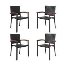 [Free Shipping] Set Of 4 Outdoor Patio PE Rattan Dining Chairs With Powder-Coated Steel Frame-XY421431 - FXCCFR2FJ3FUO0 - View 3