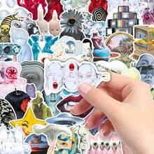 50pcs Weird Core Millennium Y2K Elements Old Era Dreamcore Vintage Style Creative Personalized Decorative Tablet Water Bottle Stickers - Dream Core - 1988 - View 7