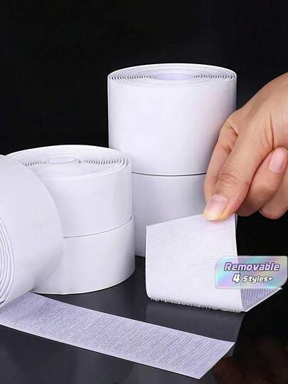 2 Rulo/Set Güçlü Kendinden Yapışkanlı Cırt Cırt Bant, Cırt Cırt Yüzeyli, Minimalist Naylon Kendinden Yapışkanlı Sabitleyici, Koltuk Minder Bandı, Yapışkanlı Arkalıkla, Perdeleri ve Ekranları Sabitlemek İçin, Kendinden Yapışkanlı Şerit (1m)
