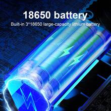 1pc Multi-Function Flashlight, 4-Mode Main Light 5-Mode Tail Light, Digital Battery Display, Type-C Charging, Can Be Used As Power Bank, Built-In Rechargeable Battery, Suitable For Hunting Cycling Camping Climbing Fishing Outdoor Emergency, ABS Material Telescopic Zoom Flashlight - Black Flashlight - View 7