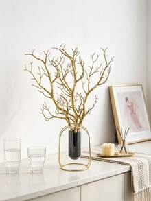 5PCS Artificial Tree Branches, Suitable For Home, Wedding, Party Decoration, Central Table Decoration, Valentine's Day, Birthday Gifts, Graduation Ceremonies, And Other Occasions. - Gold - View 7