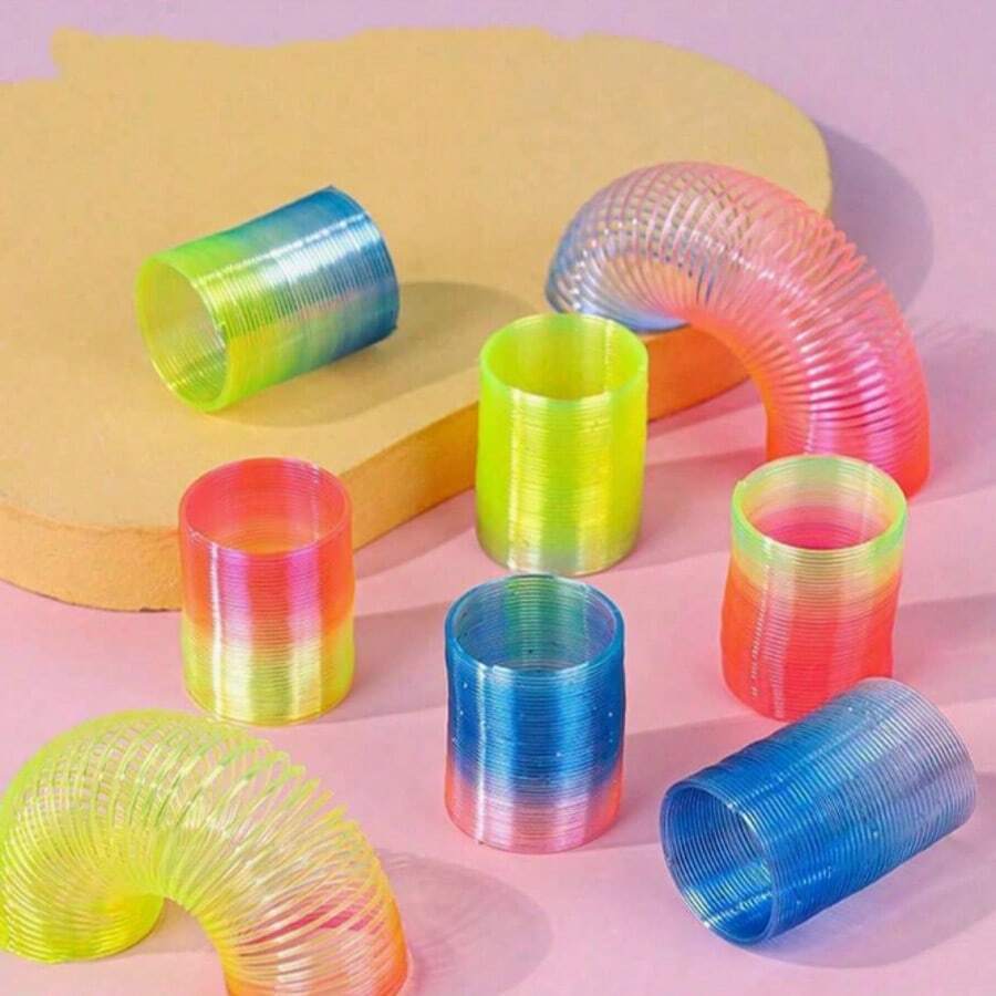 6/12/18/24/30/36PCS Assorted Rainbow Coil Spring Style Set, Round Wire Coil, Party Favors, Gift Fillers - Multicolor - View 1