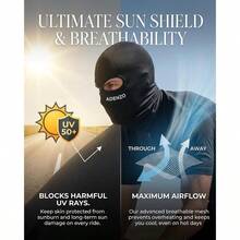 Adenzo Ski Balaclava Face Men Women, Protector Lightweight Motorcycle Snowboard - Spider Eye - View 2