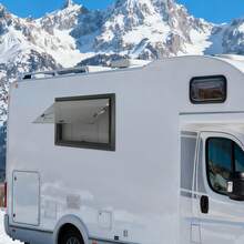 Rectangular RV Push-Out Window, Aluminum Alloy Tempered Glass Window With Mesh Screen & Lock Handle For Camper Trailer Van - A - View 11