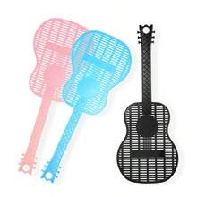 Creative Guitar-Shaped Fly Swatter, Durable PLA Material, Honeycomb Mesh Surface For Even Force Distribution, Efficient And Effort-Saving Mosquito Swatting, Lightweight Long Handle Design, Suitable For Home, Kitchen And Garden - Multiple Styles - View 2