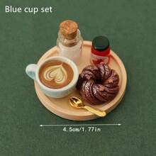OBOVAY 5pcs/Set 15pcs Creative Miniature Coffee Set Model, Miniature Mini Toy Set, Afternoon Tea Coffee Model, Dollhouse Accessories, Photography Props Scene, Accessory Props, Teenager Desktop Small Decoration - Multicolor - View 14