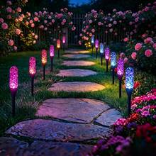 3D Crystal Solar Lawn Lights, 8 Modes Outdoor Garden Path Wedding Decor Lamp - Solar Rod Lamp - View 5
