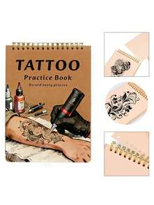 Tattoo Practice Kit - 10 Pre-Drawn Tattoo Practice Skin Sheets, 60ml True Black Tattoo Ink, 3 Black Basic Ink Cups, Suitable For Beginners And Artists - Multicolor - View 11