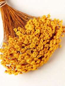 30/60/100/200pcs Artificial Brazilian Star Flower, Mini Daisy Chamomile Bouquet For Wedding Floral Decoration, Home Decor, Valentine's Day Gift - Yellow Orange - View 2