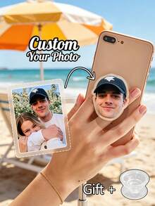 Personalized Custom Phone Stand, 360 Degree Rotating Adjustable Acrylic Phone Stand, Printed With Your Photo. Cute Phone Accessory Designed For Pet Lovers, Suitable As Birthday, Anniversary, Holiday Or Thanksgiving Gift. - Multicolor - View 1