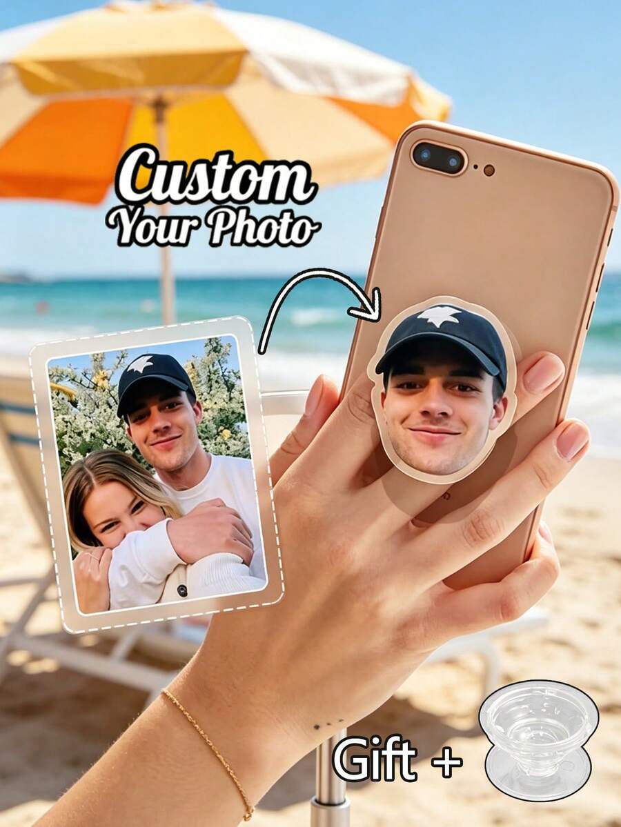 Personalized Custom Phone Stand, 360 Degree Rotating Adjustable Acrylic Phone Stand, Printed With Your Photo. Cute Phone Accessory Designed For Pet Lovers, Suitable As Birthday, Anniversary, Holiday Or Thanksgiving Gift. - Multicolor - View 1