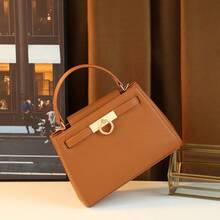New Premium Fashion Versatile Handbag With Vintage Metal Ring Design Women's Small Square Bag - Multicolor - View 13