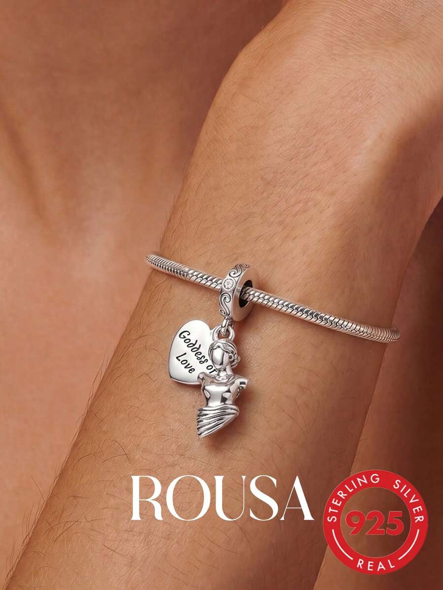 1pc 925 Sterling Silver Eiffel Tower Pendant Bead, Suitable For Women Bracelet, Bangle DIY Jewelry Making And Daily Accessories Decoration - Beads 1 - View 1