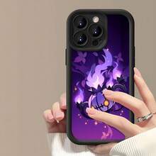 Tema de noche mística de Purple Chandelurefunda de teléfono Fundas compatibles con ,Apple,VIVO,OPPO,,, y Honor.Fabricadas en silicona TPU,ofrecen protección contra golpes y caídas. - Negro - Ver 2