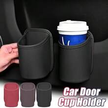 通用汽車門杯架盒背夾式設計飲料架收納箱汽車座椅背水杯盒整理袋 - 杯架 - 查看 1