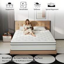 12" 14" Hybrid Mattress Twin Full Queen King In A Box Pocket Spring Mattresses - White - View 6