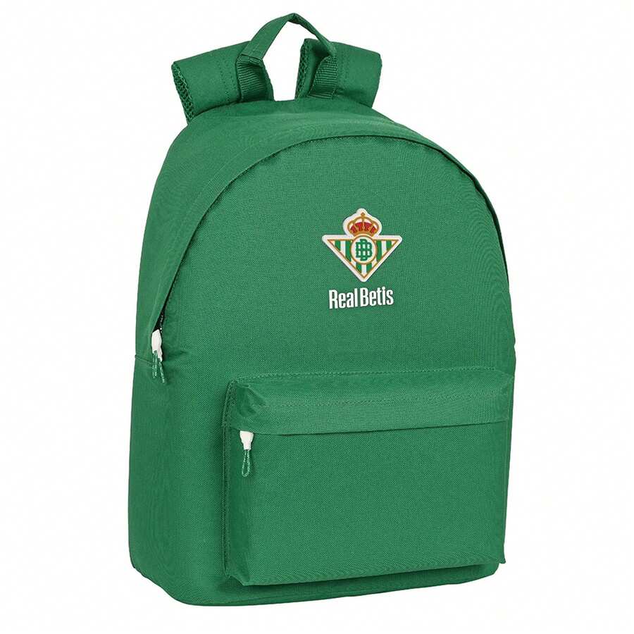 Real Betis Balompié | Betis Balompié School Backpack Adaptable To Trolley (Without Trolley) Water Resistant, Official License, 2 Large Compartments, Bottle Pocket - Recic - View 1