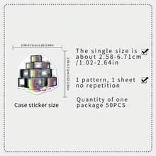 50pcs Weird Core Millennium Y2K Elements Old Era Dreamcore Vintage Style Creative Personalized Decorative Tablet Water Bottle Stickers - Dream Core - 1988 - View 2