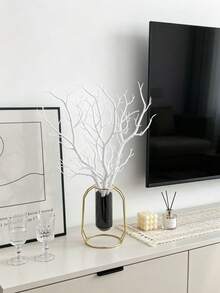 5pcs Artificial Tree Branches, Suitable For Home, Wedding, Party Decoration, Center Table Decor, Valentine's Day, Birthday Gift, Graduation Ceremony And Other Occasions - White - View 8