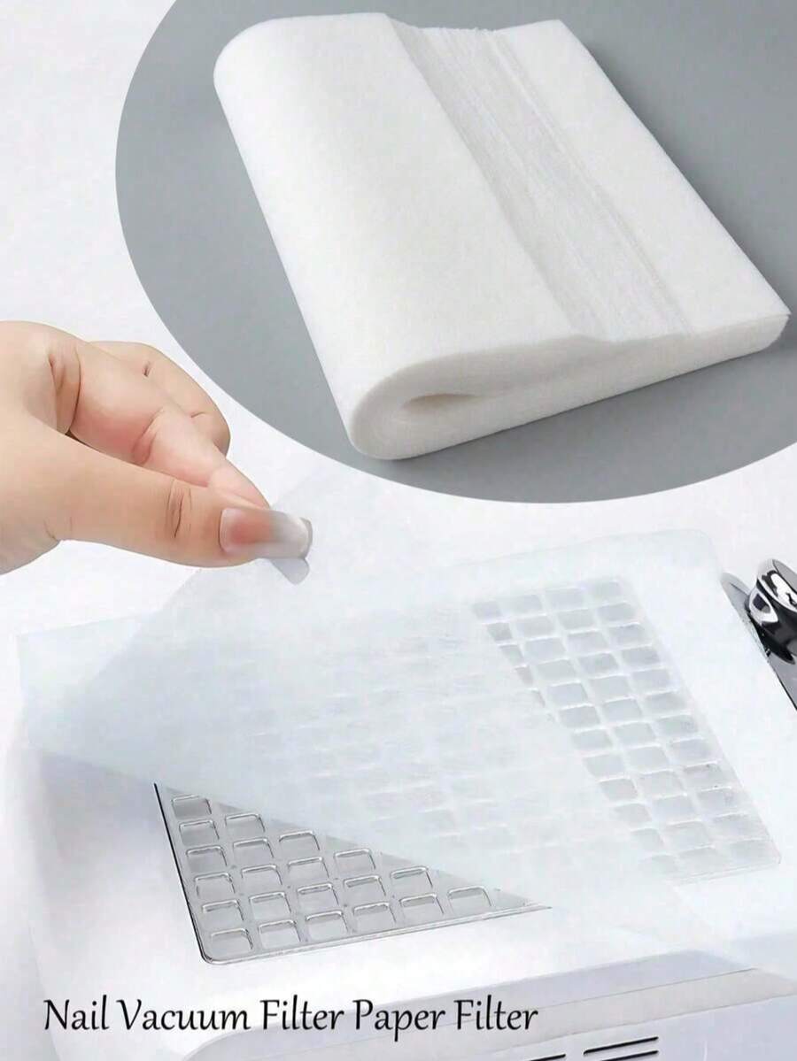 Set Isi Ulang Kertas Filter Pengumpul Debu Kuku 200/100pcs, Bantalan Penyerap Debu Kuku Sekali Pakai, Kertas Filter Pengganti - beraneka warna - View 1