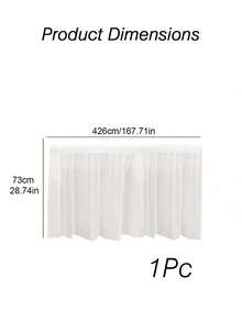 1/2 piezas Mantel desechable y falda de mesa - Blanco - Ver 8