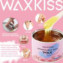 WAXKISS Lilin Penghilang Bulu Seluruh Tubuh - 400g Lilin Lembut dalam Stoples, Lembut & Tanpa Rasa Sakit untuk Lengan, Kaki, Ketiak, Cocok untuk Semua Jenis Kulit, Penggunaan di Rumah untuk Wanita & Pria - beraneka warna - View 4