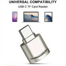 2件組 USB-C TF記憶卡讀卡機與USB-C轉USB-A轉接頭，相容手機、電腦、平板、汽車行車記錄器，手機記憶體擴充，高速便攜即插即用讀卡機 - 彩色 - 查看 4