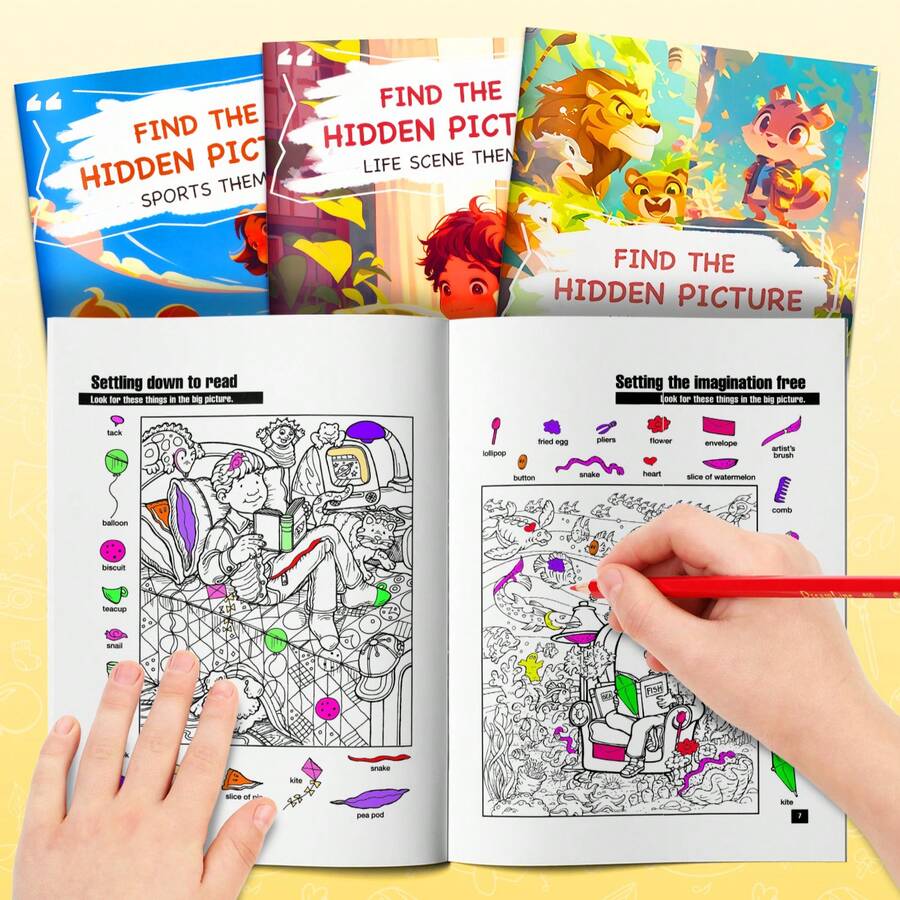 Can You Find It? A Seek-And-Find Hidden Object Book Packed With Colorful Scenes And Brain-Boosting Challenges.Find & Color Activity Set With Animal, Life Scene & Sports Themes | Visual Training, Focus Building & Creative Drawing - Find & Color Activity - View 1